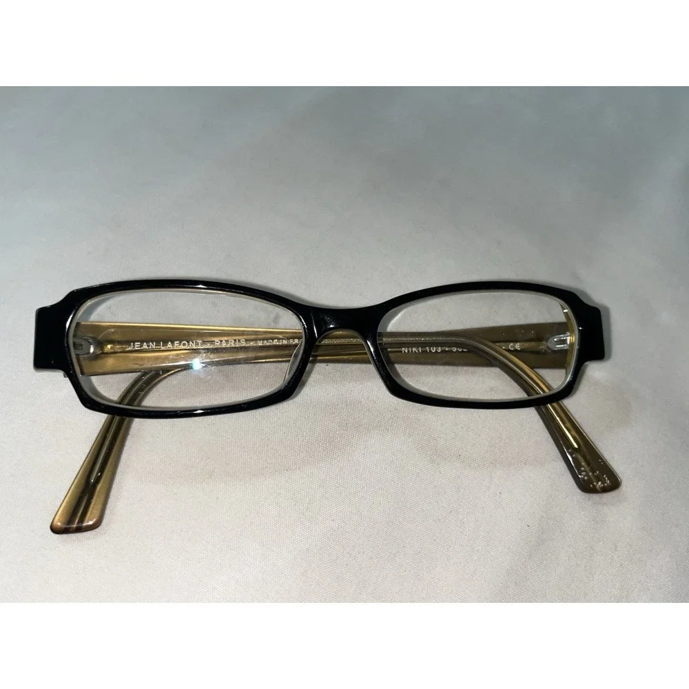 Jean Lafont Red & Clear Gold Cat Eye Glasses France Niki 103 50 14 142